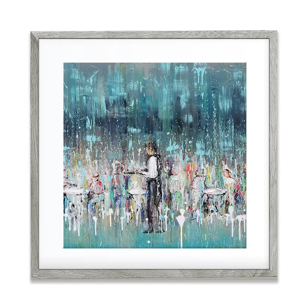 La Jolie Terrasse Square Framed Art Print La Jolie Terrasse Square Framed Art Print wall art product Art Print Shop