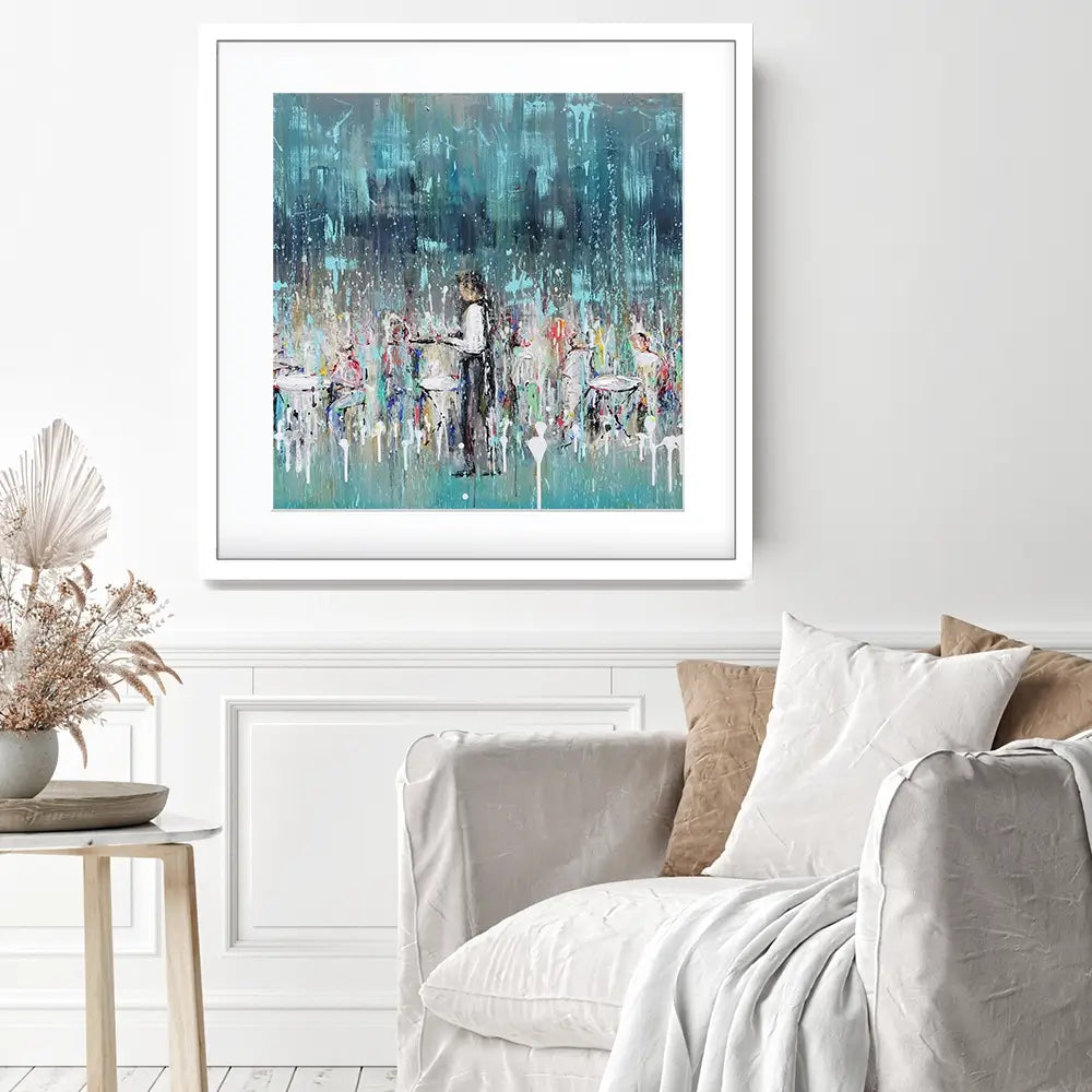 La Jolie Terrasse Square Framed Art Print La Jolie Terrasse Square Framed Art Print wall art product Art Print Shop