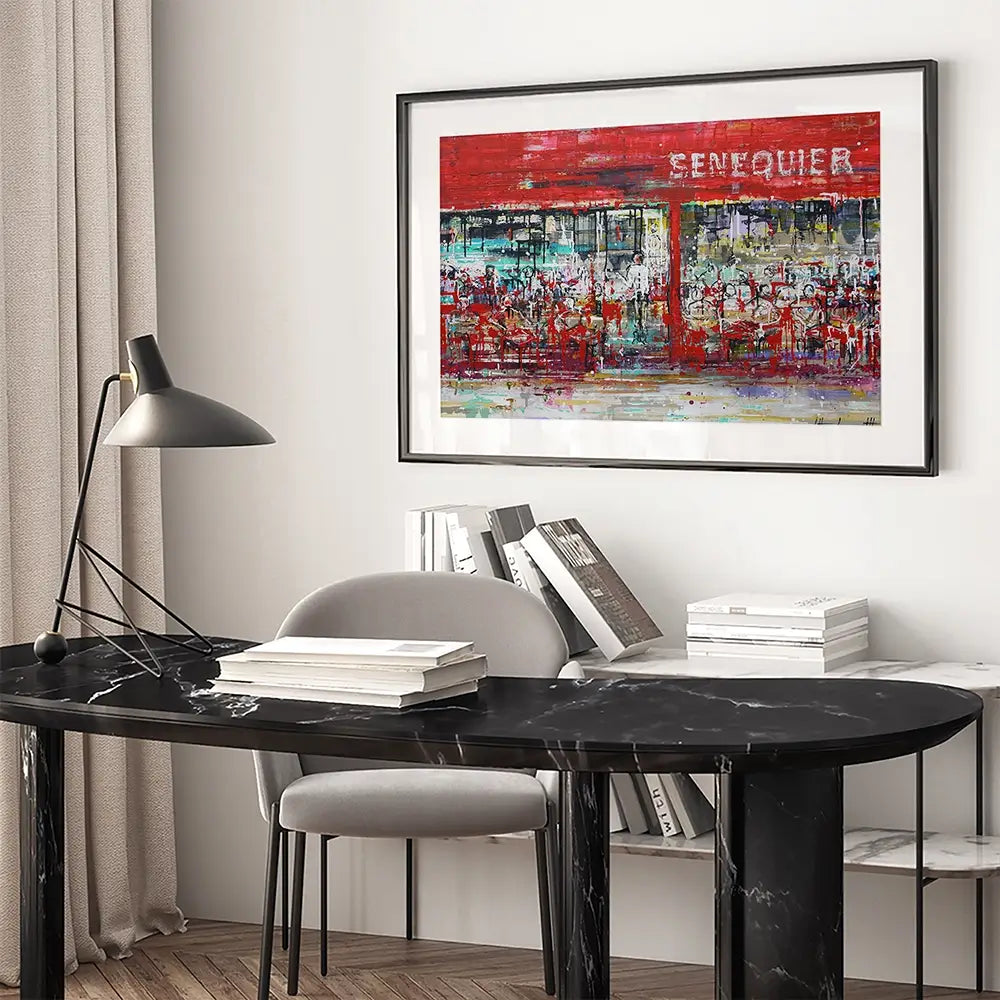 La Terrasse De Senequier Framed Art Print La Terrasse De Senequier Framed Art Print wall art product Studio Paint-Ing