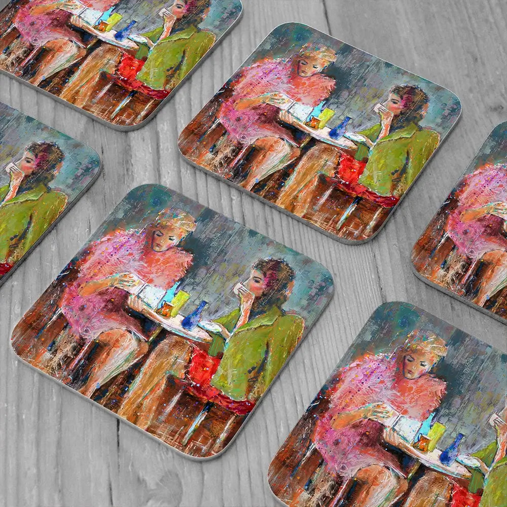 Ladys Time Out Coaster Set Ladys Time Out Coaster Set wall art product Studio Paint-Ing