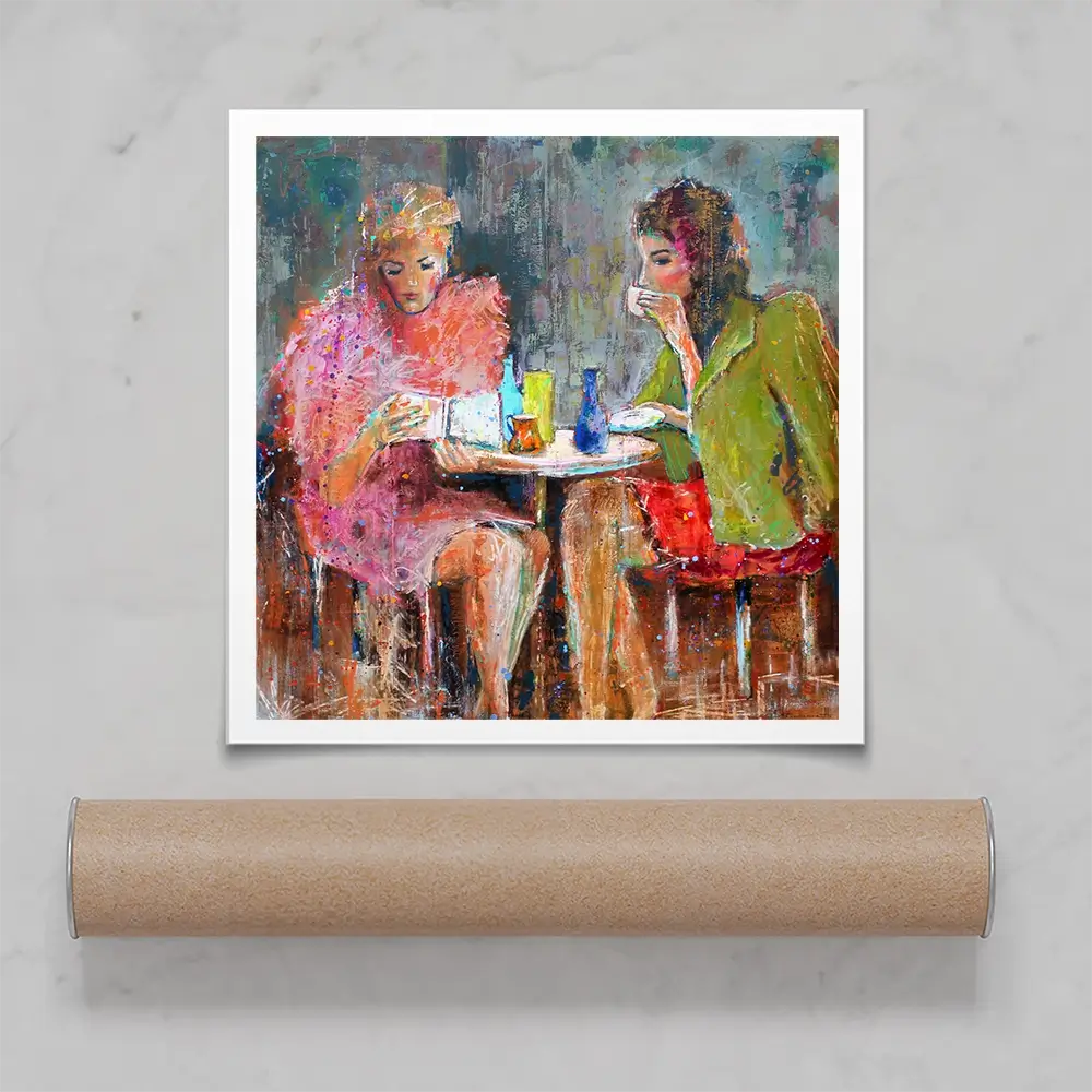 Ladys Time Out Square Art Print Ladys Time Out Square Art Print wall art product Studio Paint-Ing