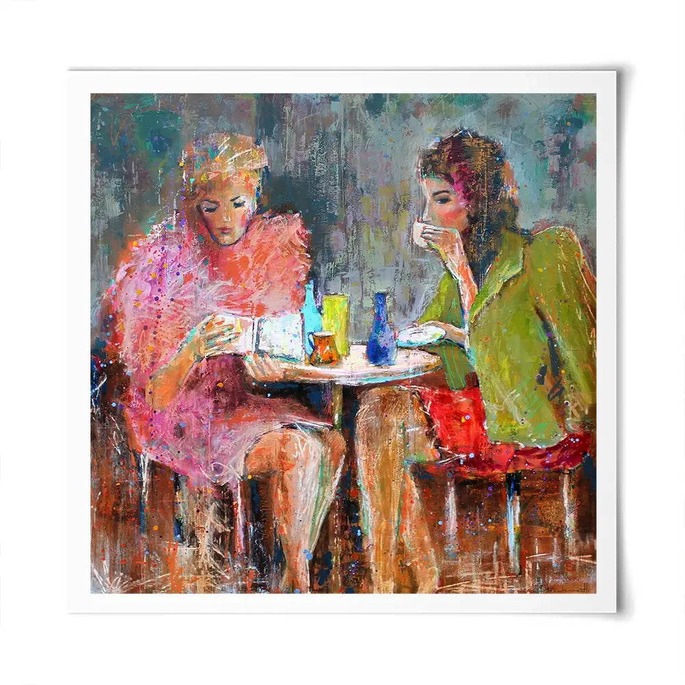 Ladys Time Out Square Art Print Ladys Time Out Square Art Print wall art product Studio Paint-Ing