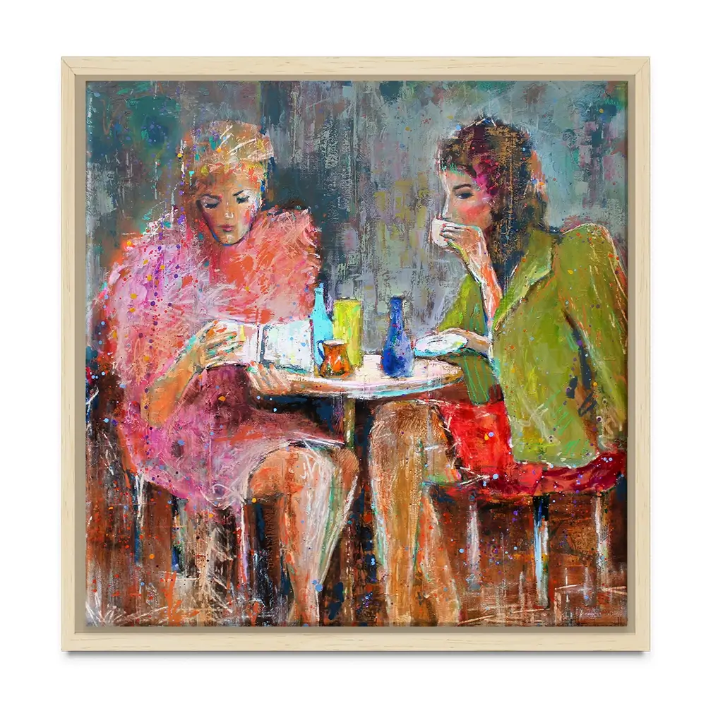 Ladys Time Out Square Canvas Print Ladys Time Out Square Canvas Print wall art product Studio Paint-Ing