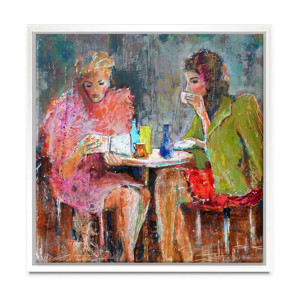 Ladys Time Out Square Canvas Print Ladys Time Out Square Canvas Print wall art product Studio Paint-Ing