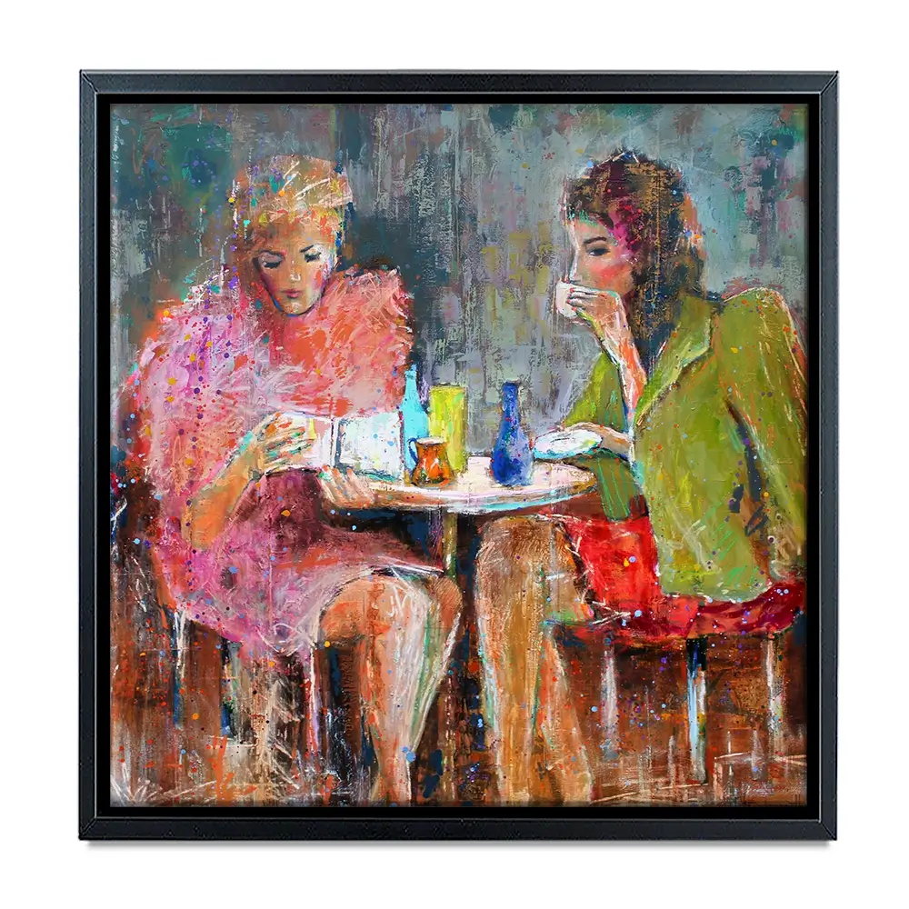 Ladys Time Out Square Canvas Print Ladys Time Out Square Canvas Print wall art product Studio Paint-Ing