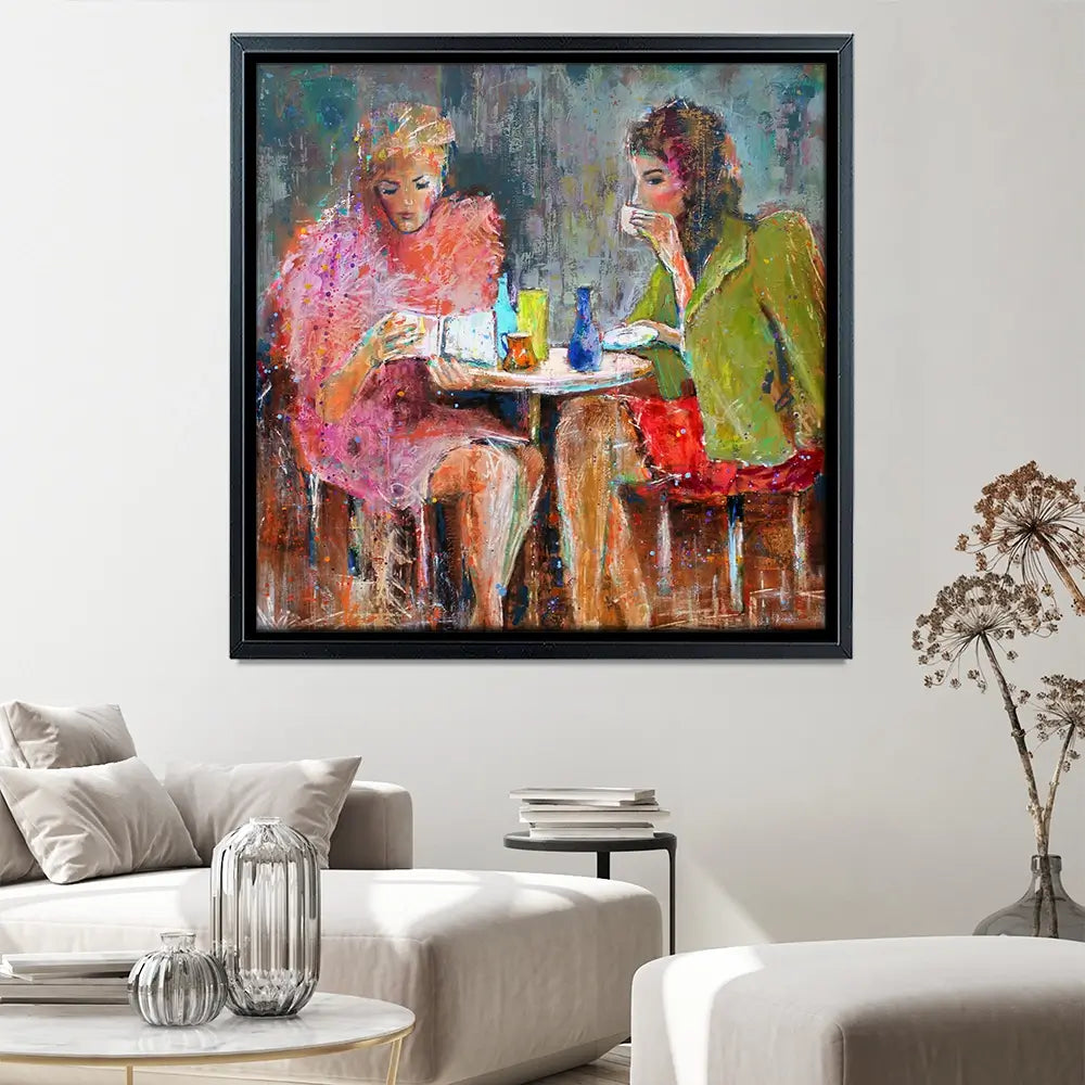 Ladys Time Out Square Canvas Print Ladys Time Out Square Canvas Print wall art product Studio Paint-Ing