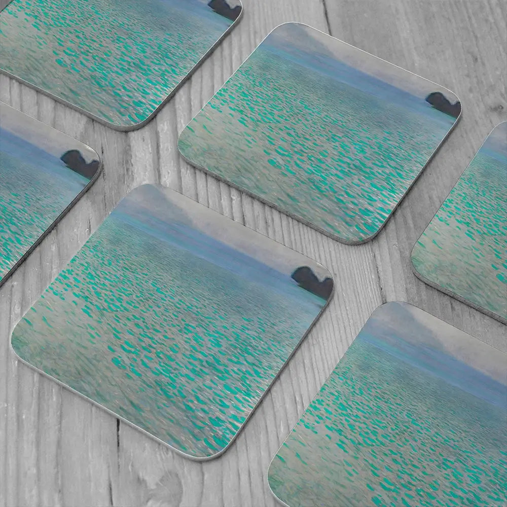 Lake Attersee Coaster Set Lake Attersee Coaster Set wall art product Gustav Klimt