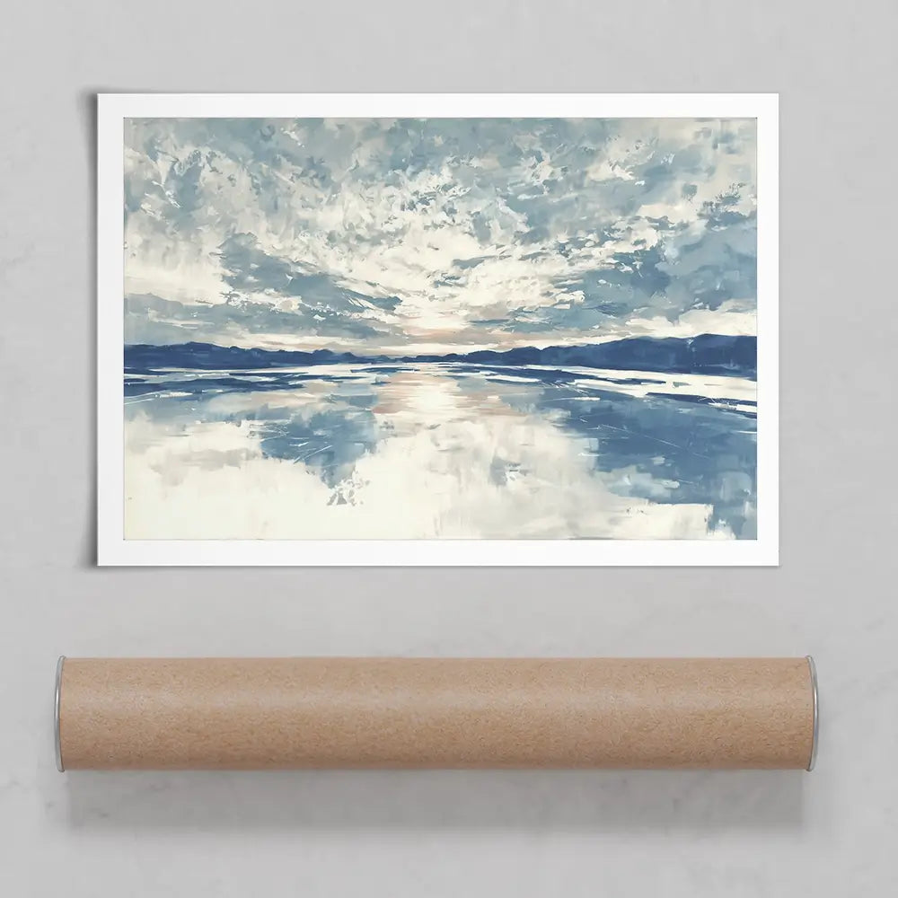 Lake Cloud Reflection Wide Art Print Lake Cloud Reflection Wide Art Print wall art product Chromatic Storm Studio
