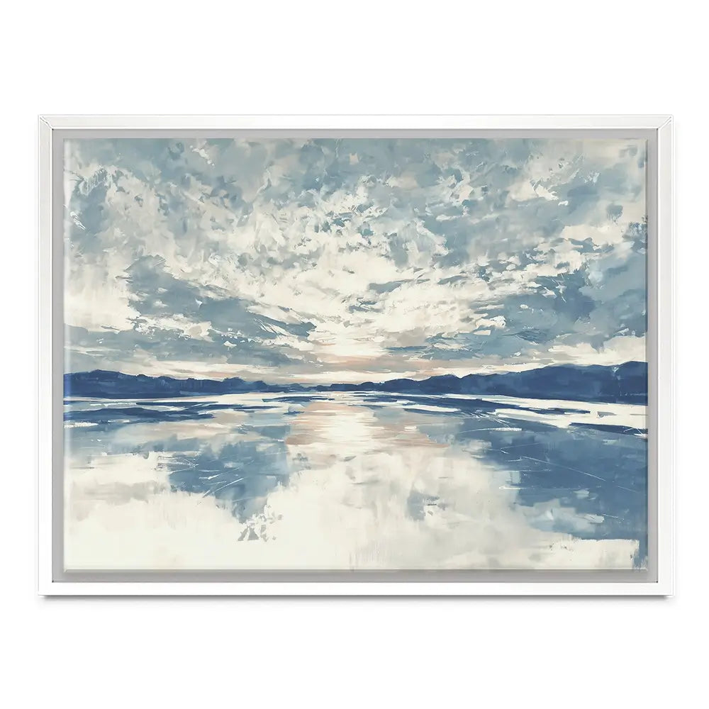 Lake Cloud Reflection Wide Canvas Print Lake Cloud Reflection Wide Canvas Print wall art product Chromatic Storm Studio