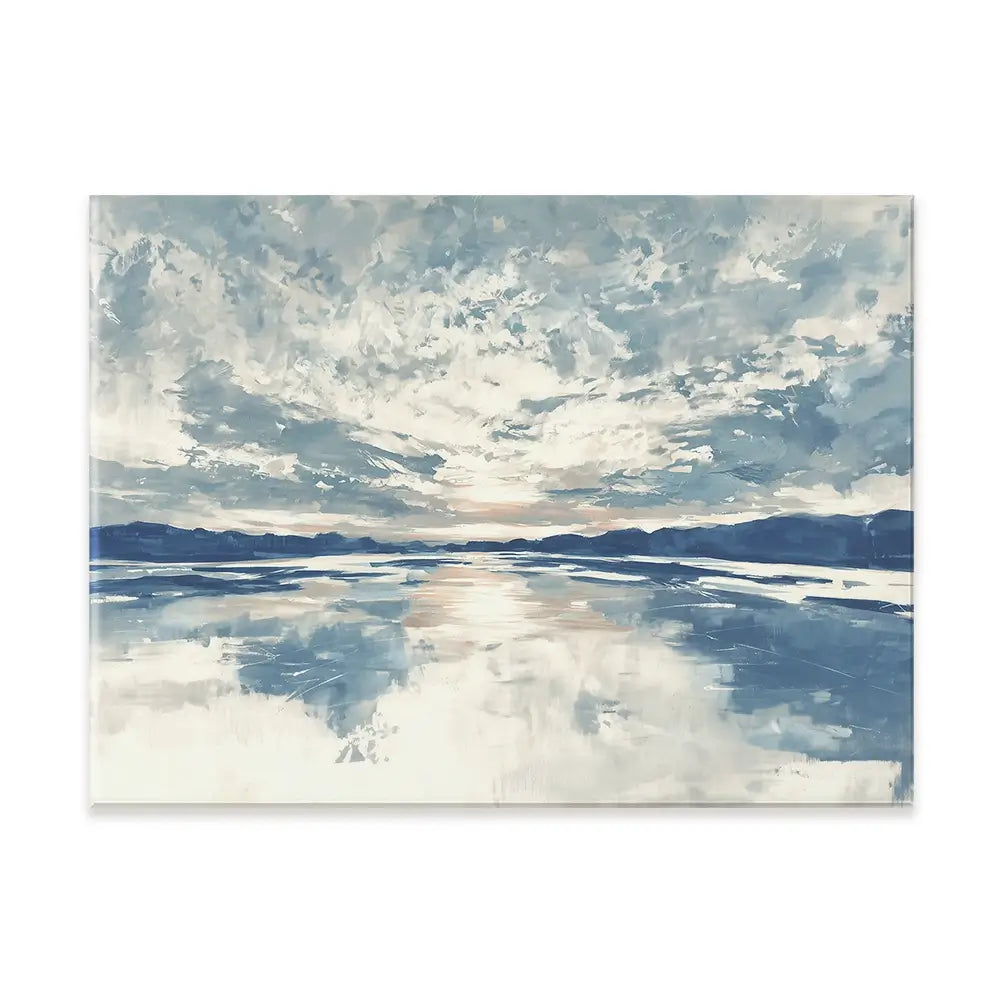Lake Cloud Reflection Wide Canvas Print Lake Cloud Reflection Wide Canvas Print wall art product Chromatic Storm Studio