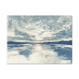Lake Cloud Reflection Wide Canvas Print Lake Cloud Reflection Wide Canvas Print wall art product Chromatic Storm Studio