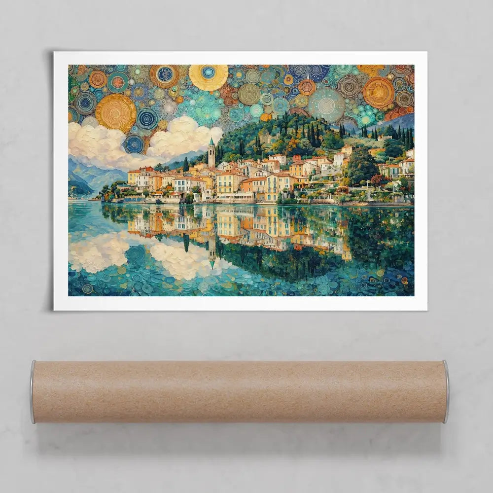 Lake Como Nouveau Art Print Lake Como Nouveau Art Print wall art product David Alexander Elder