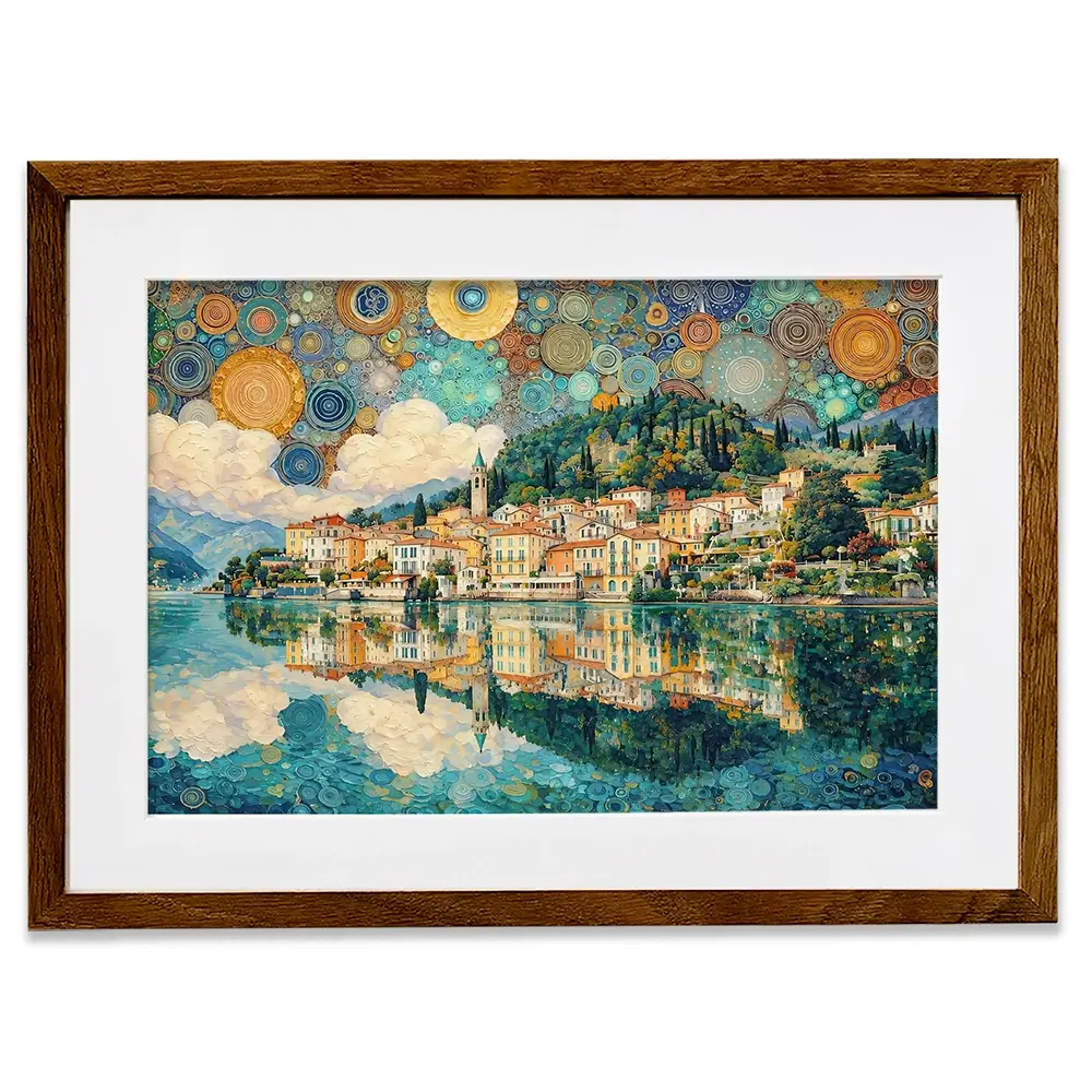 Lake Como Nouveau Framed Art Print Lake Como Nouveau Framed Art Print wall art product David Alexander Elder