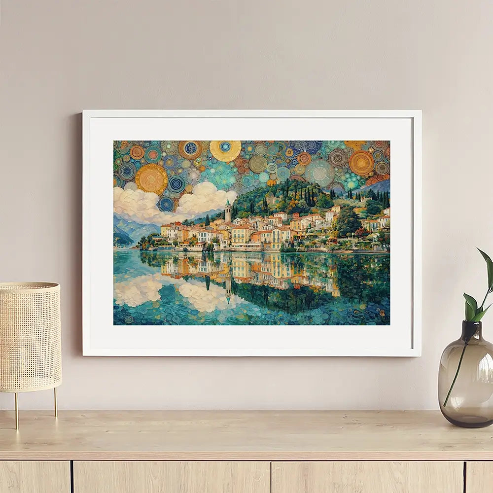 Lake Como Nouveau Framed Art Print Lake Como Nouveau Framed Art Print wall art product David Alexander Elder