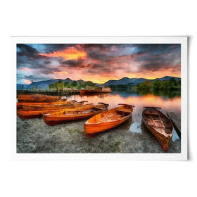 Lake District Boats Art Print Lake District Boats Art Print wall art product Helen Hotson / Shutterstock