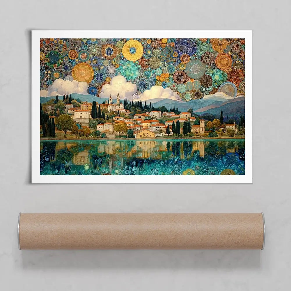 Lake Garda Nouveau Art Print Lake Garda Nouveau Art Print wall art product David Alexander Elder