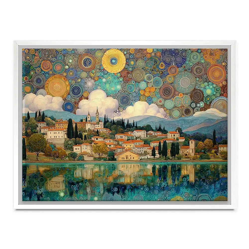 Lake Garda Nouveau Canvas Print Lake Garda Nouveau Canvas Print wall art product David Alexander Elder