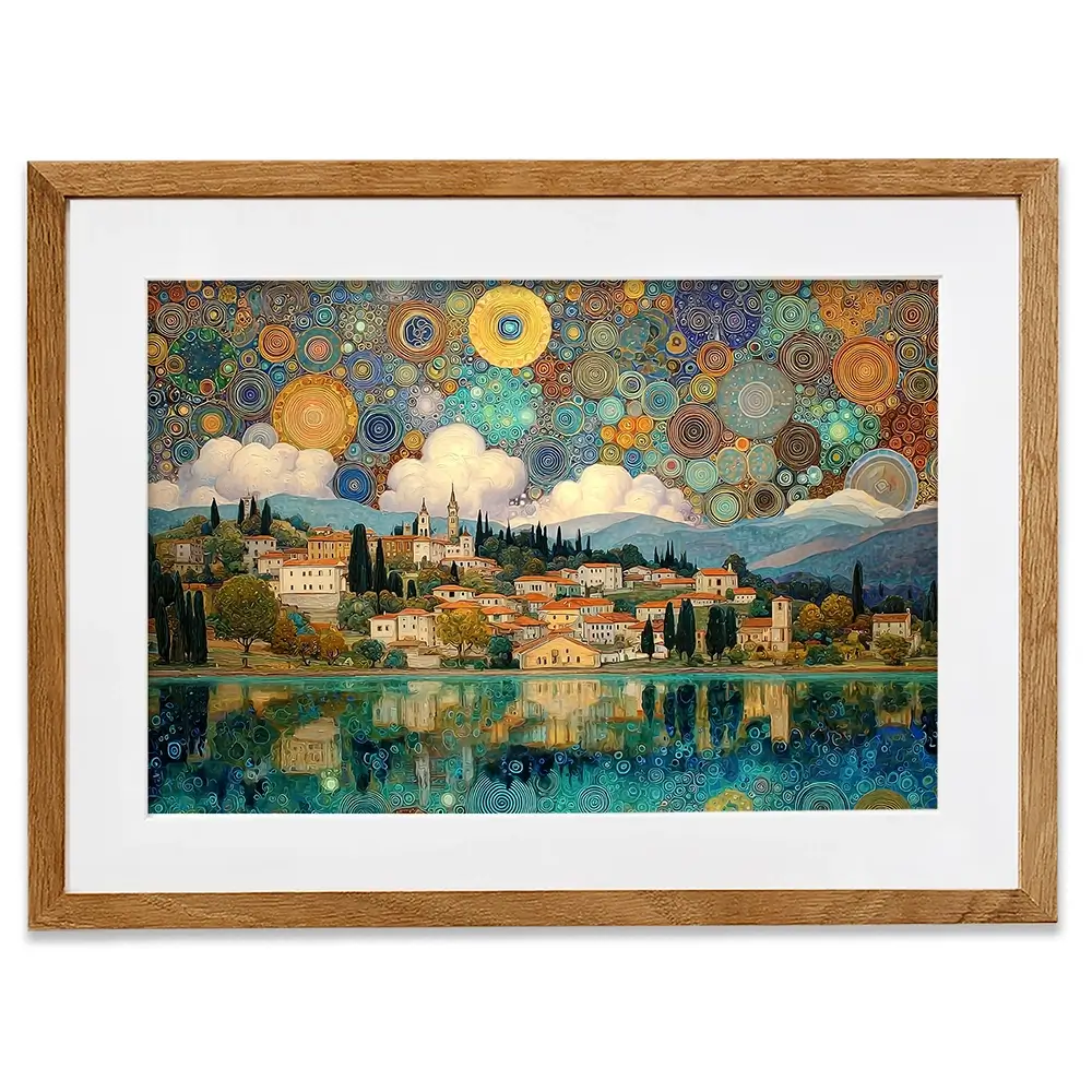 Lake Garda Nouveau Framed Art Print Lake Garda Nouveau Framed Art Print wall art product David Alexander Elder