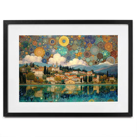 Lake Garda Nouveau Framed Art Print Lake Garda Nouveau Framed Art Print wall art product David Alexander Elder