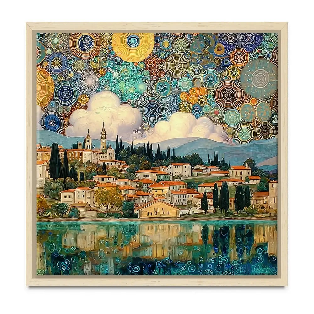Lake Garda Nouveau Oversized Canvas Print Lake Garda Nouveau Oversized Canvas Print wall art product David Alexander Elder