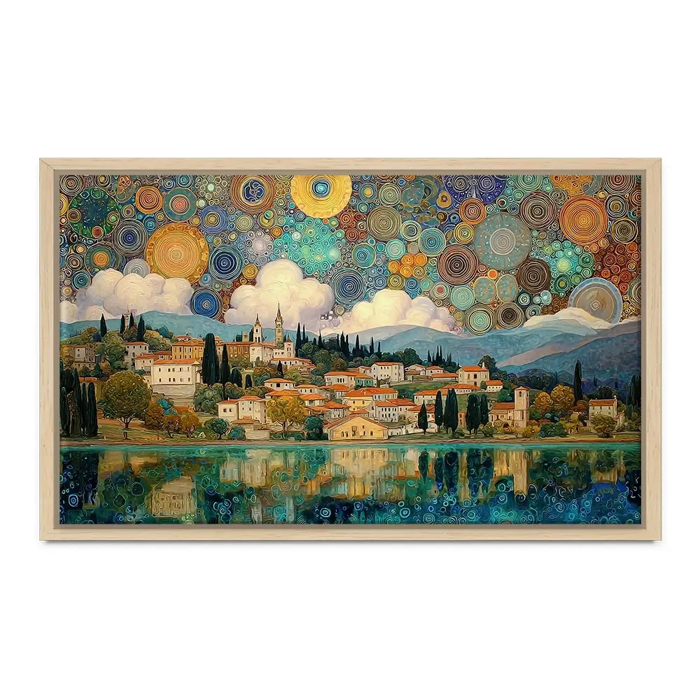 Lake Garda Nouveau Oversized Canvas Print Lake Garda Nouveau Oversized Canvas Print wall art product David Alexander Elder