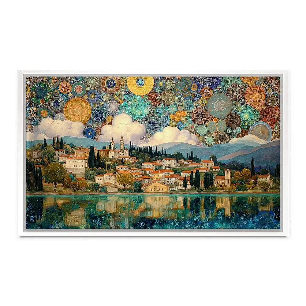 Lake Garda Nouveau Oversized Canvas Print Lake Garda Nouveau Oversized Canvas Print wall art product David Alexander Elder