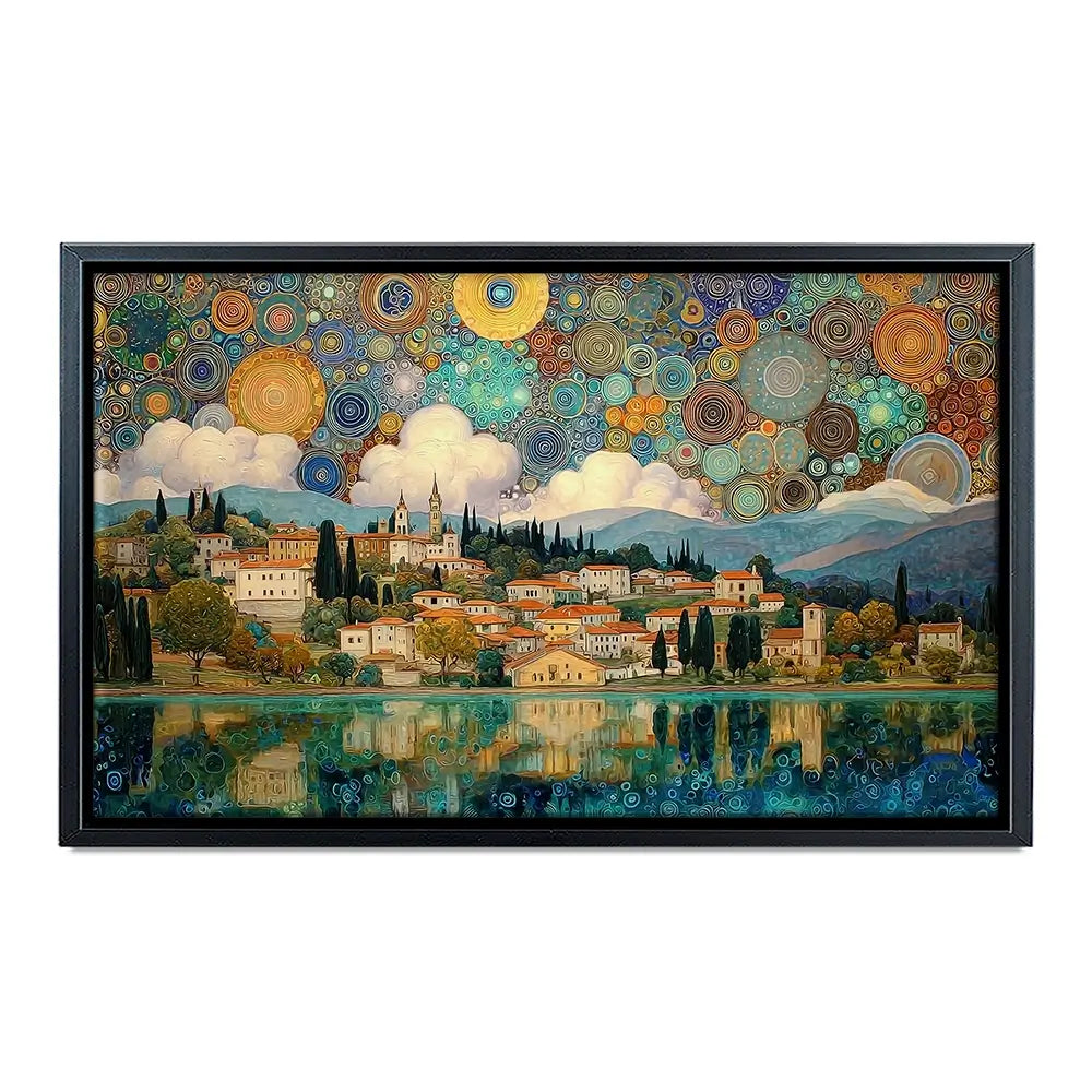 Lake Garda Nouveau Oversized Canvas Print Lake Garda Nouveau Oversized Canvas Print wall art product David Alexander Elder