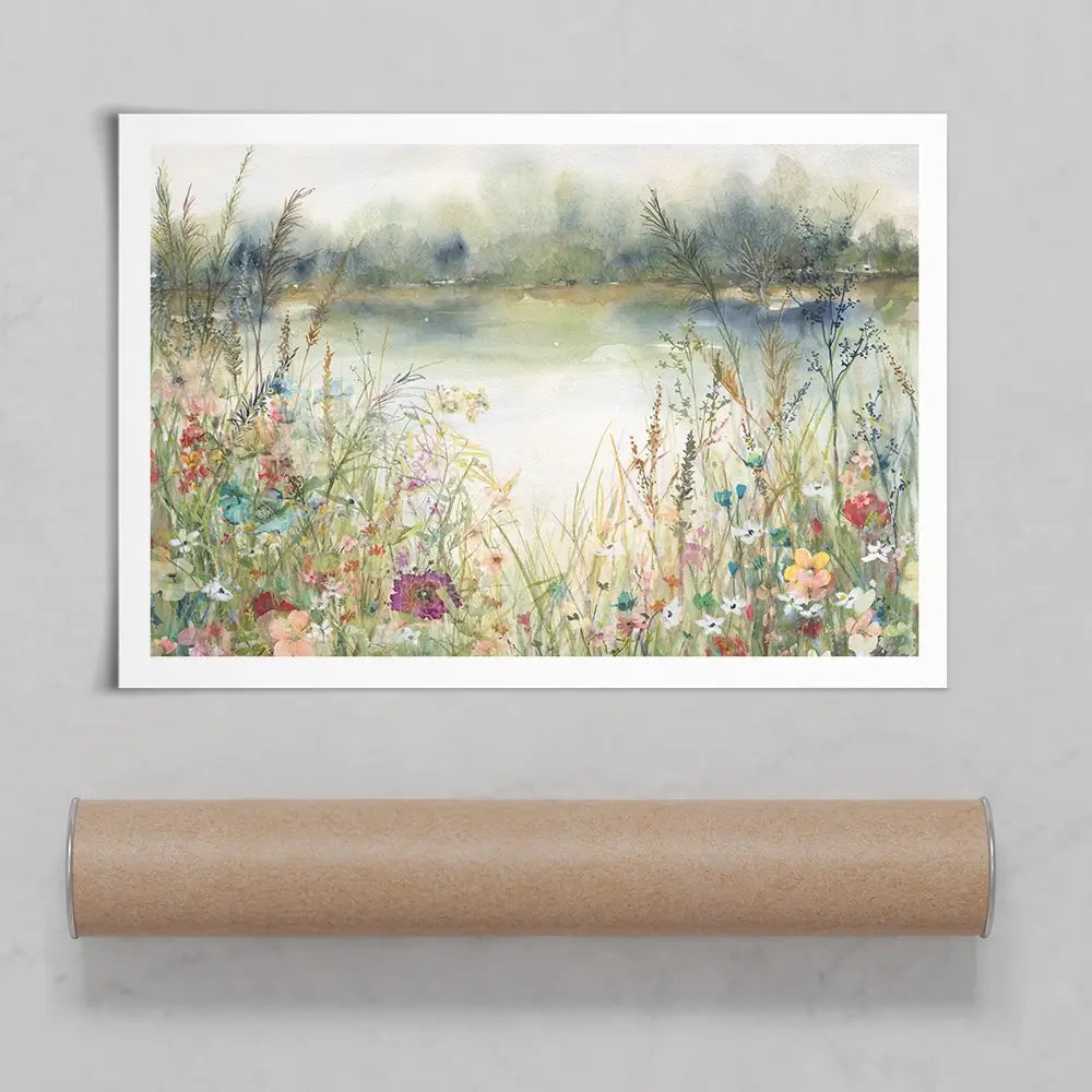 Lakeside Wildflowers Art Print Lakeside Wildflowers Art Print wall art product Carol Robinson