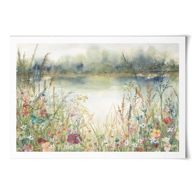Lakeside Wildflowers Art Print Lakeside Wildflowers Art Print wall art product Carol Robinson