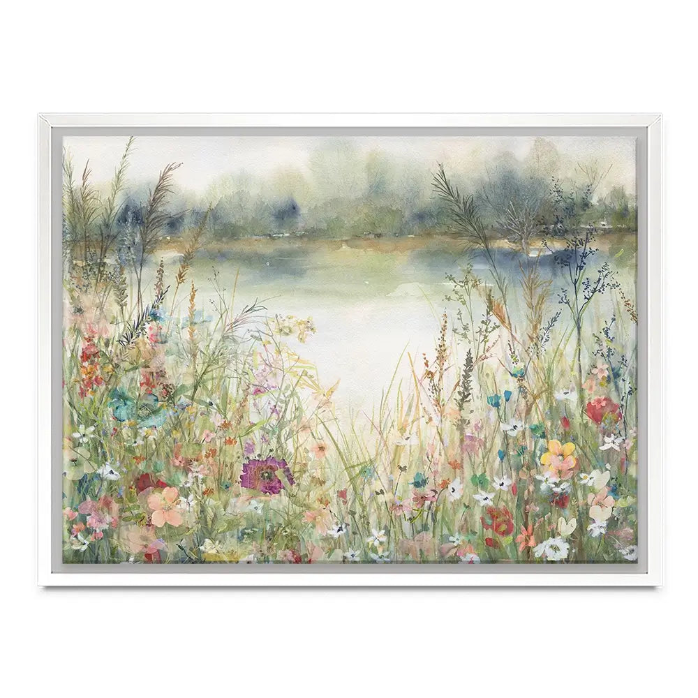 Lakeside Wildflowers Canvas Print Lakeside Wildflowers Canvas Print wall art product Carol Robinson
