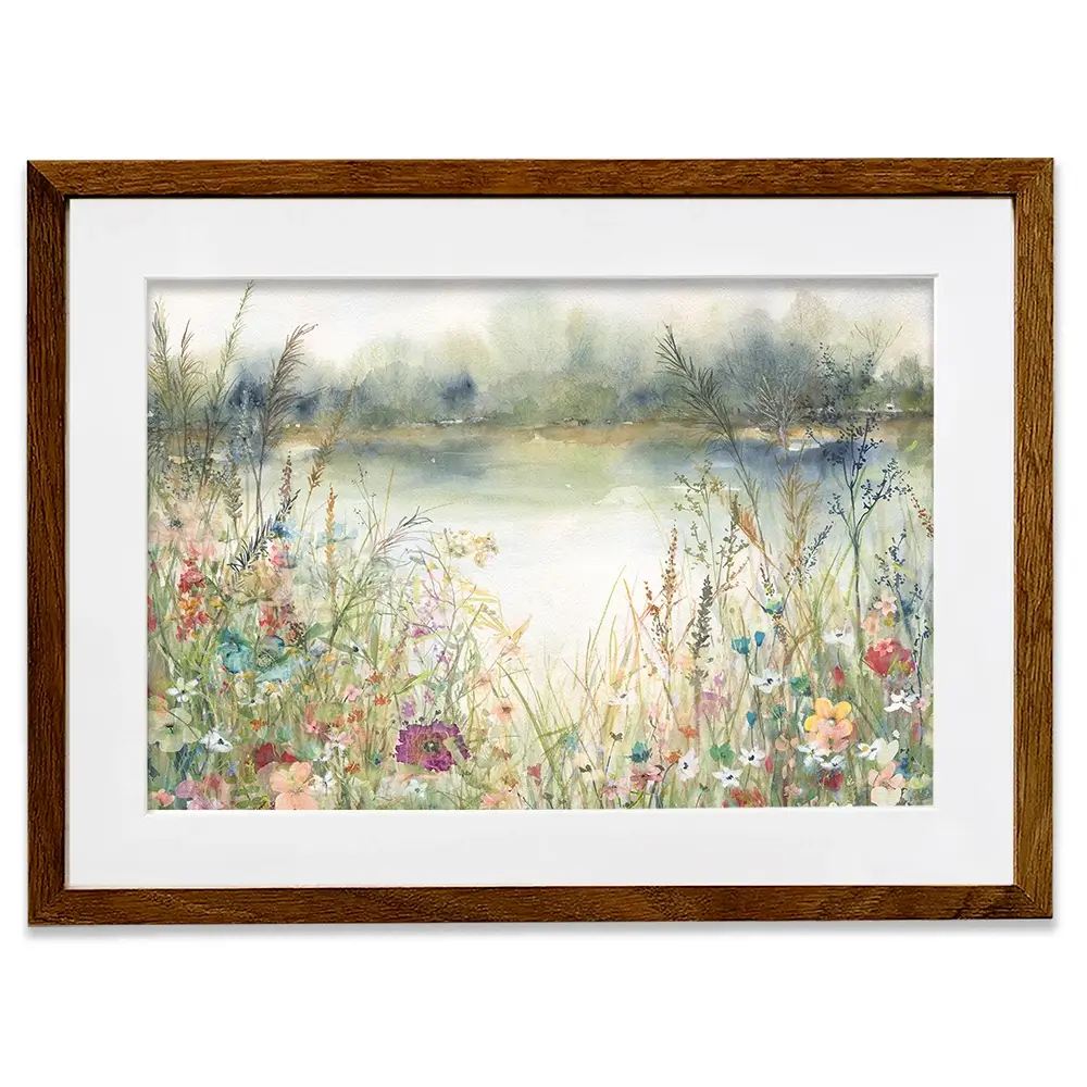 Lakeside Wildflowers Framed Art Print Lakeside Wildflowers Framed Art Print wall art product Carol Robinson