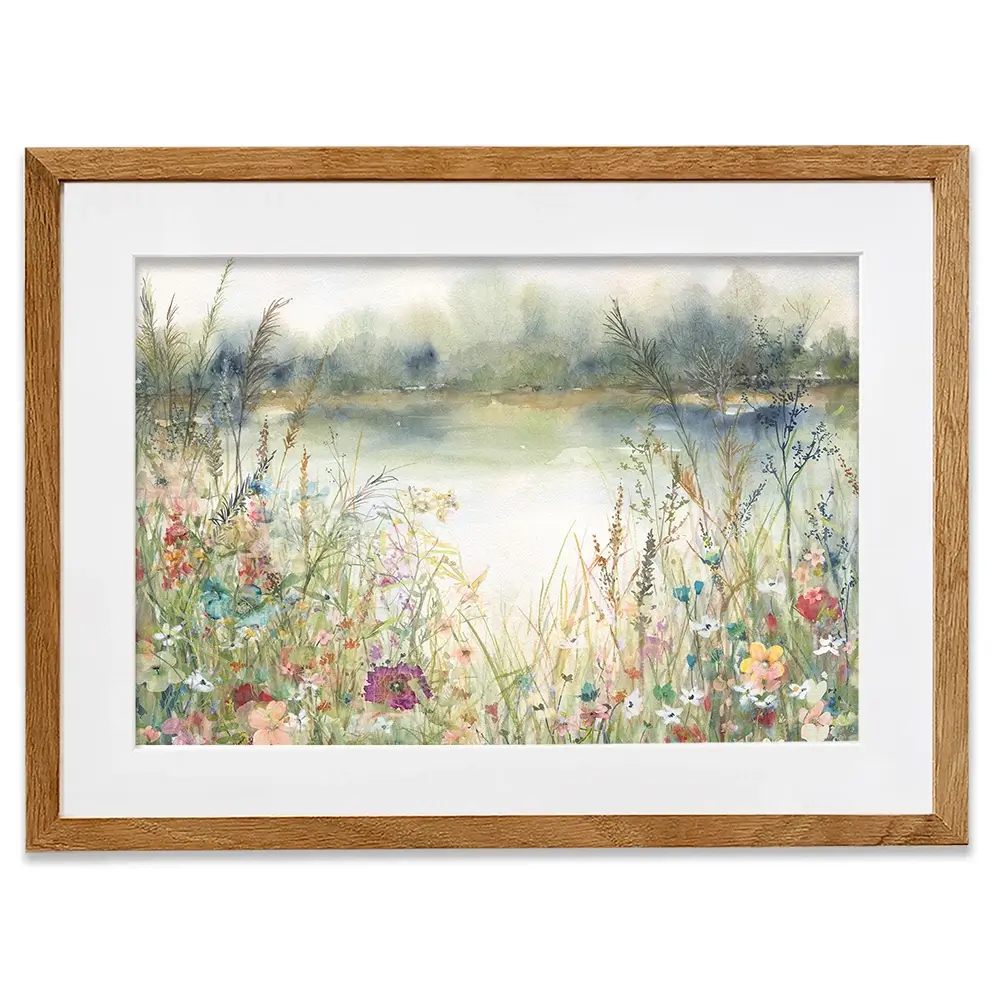 Lakeside Wildflowers Framed Art Print Lakeside Wildflowers Framed Art Print wall art product Carol Robinson