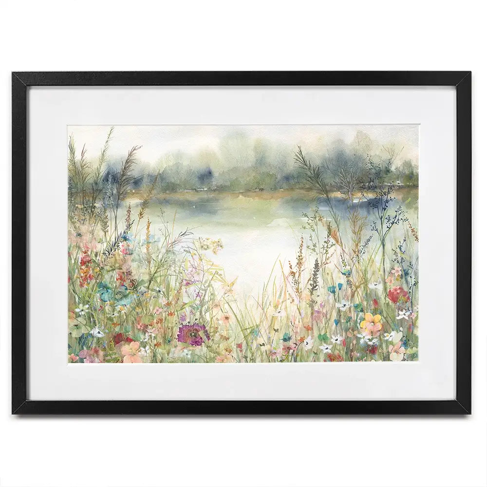 Lakeside Wildflowers Framed Art Print Lakeside Wildflowers Framed Art Print wall art product Carol Robinson