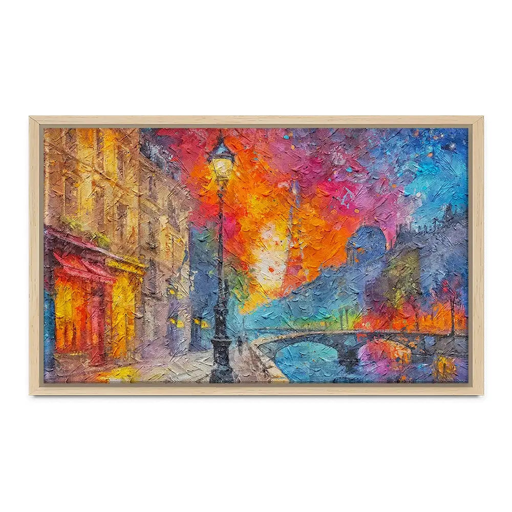 Lamp Post Night Canvas Print Lamp Post Night Canvas Print wall art product Art Print Shop