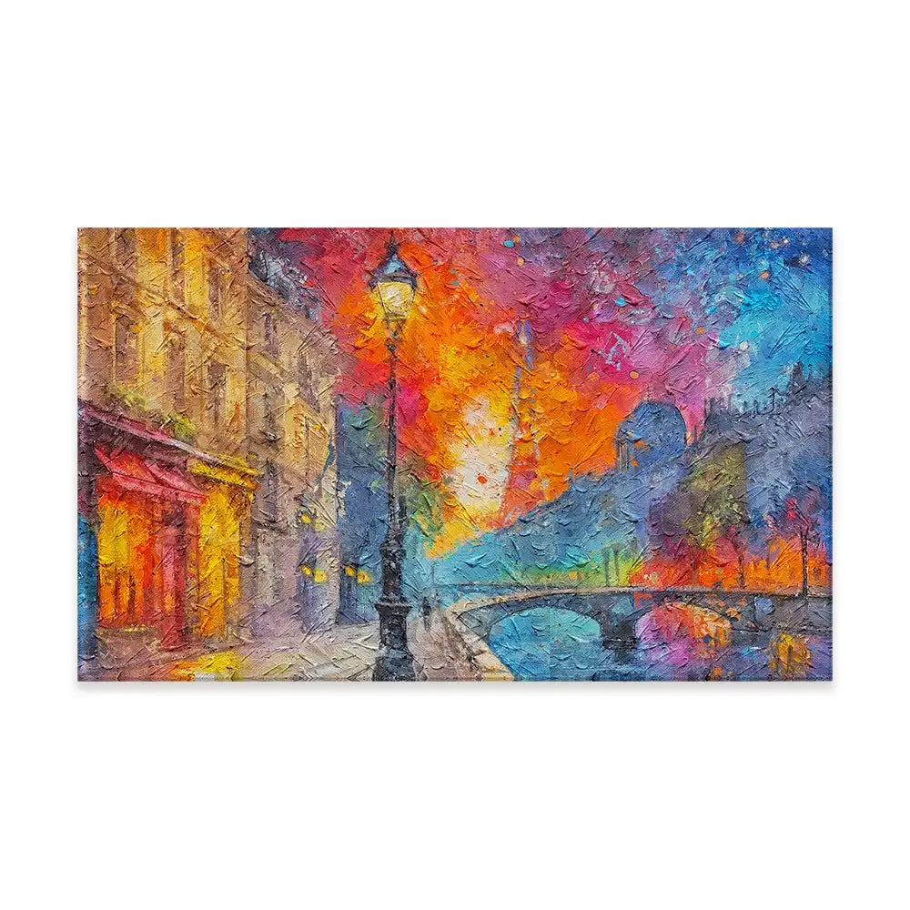 Lamp Post Night Canvas Print Lamp Post Night Canvas Print wall art product Art Print Shop