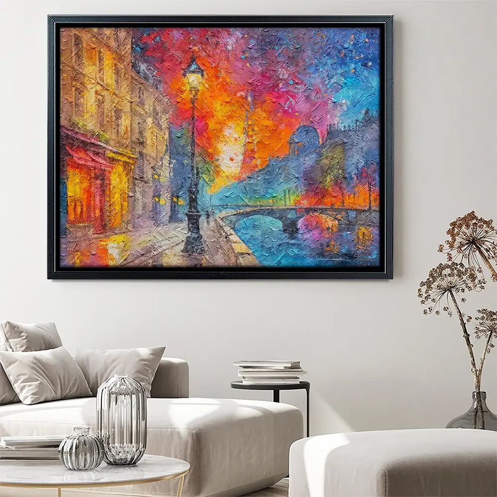 Lamp Post Night Canvas Print Lamp Post Night Canvas Print wall art product Art Print Shop