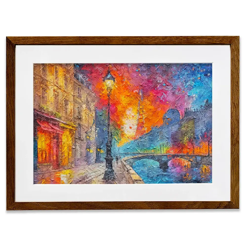 Lamp Post Night Framed Art Print Lamp Post Night Framed Art Print wall art product Art Print Shop