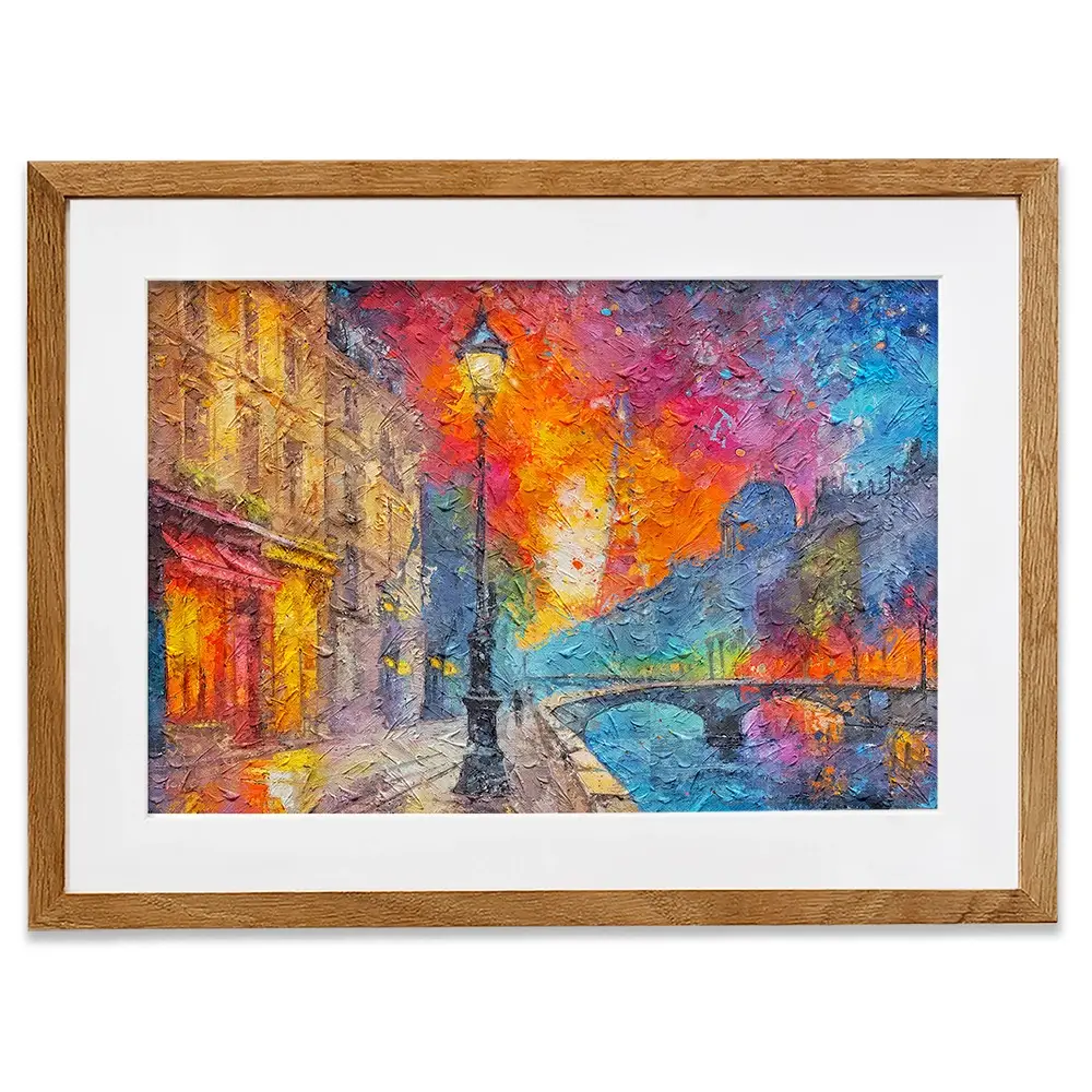 Lamp Post Night Framed Art Print Lamp Post Night Framed Art Print wall art product Art Print Shop