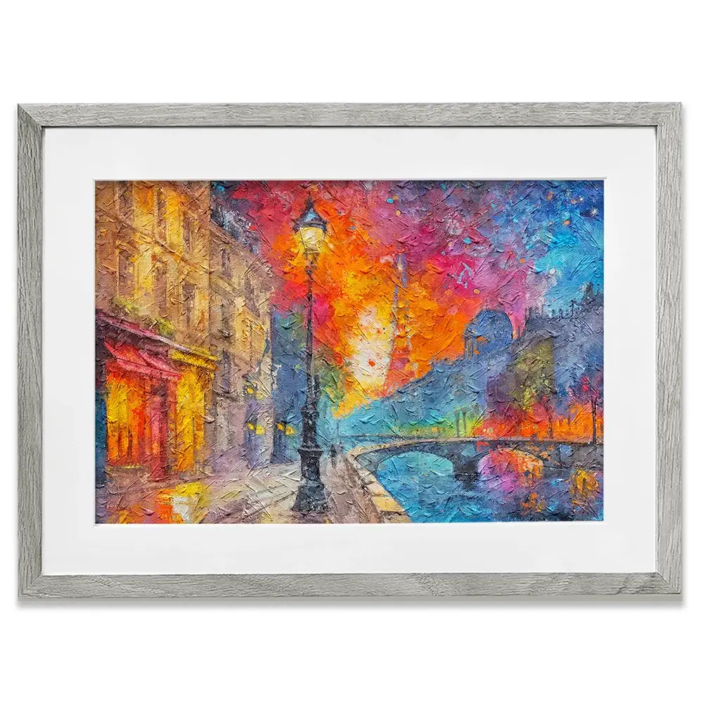 Lamp Post Night Framed Art Print Lamp Post Night Framed Art Print wall art product Art Print Shop