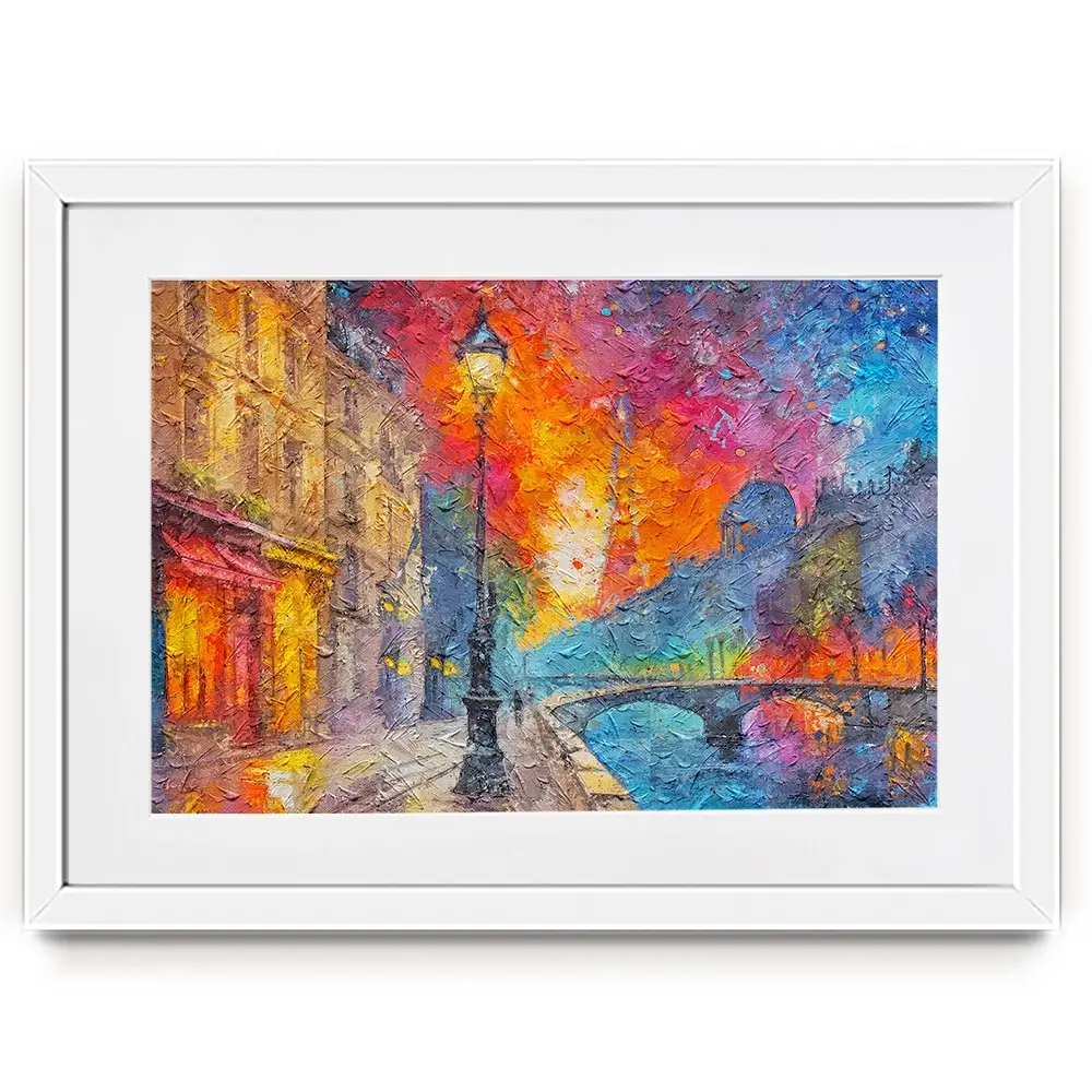 Lamp Post Night Framed Art Print Lamp Post Night Framed Art Print wall art product Art Print Shop