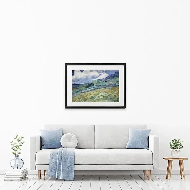 Landscape From Saint Remy Framed Art Print Landscape From Saint Remy Framed Art Print wall art product Vincent Van Gogh