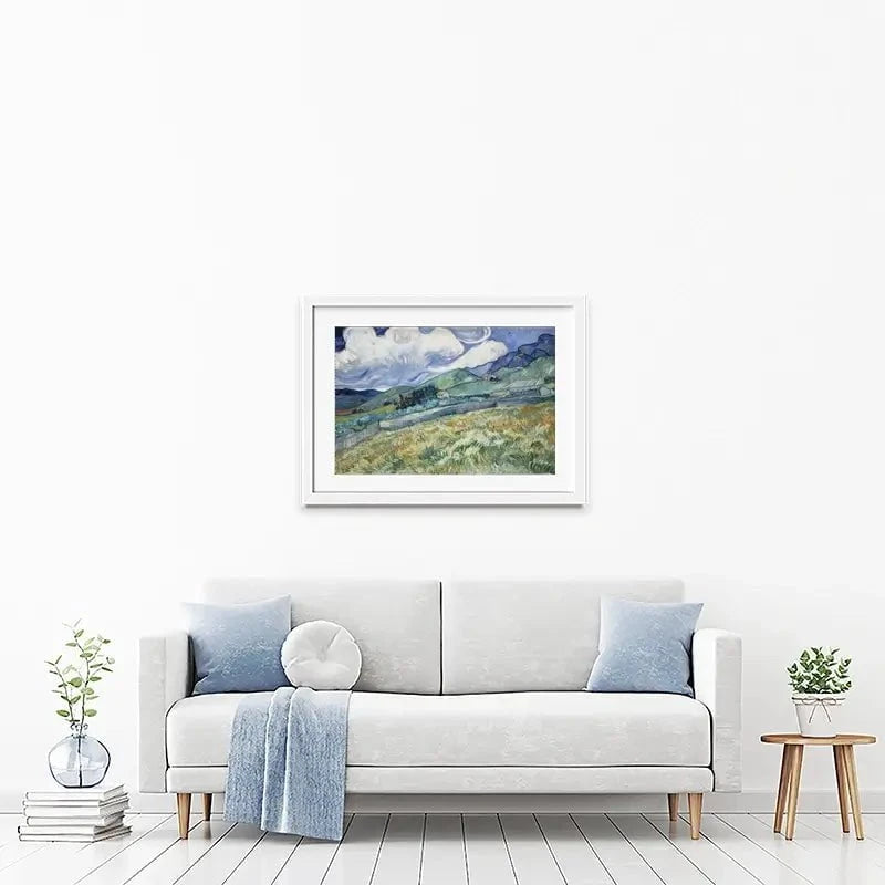 Landscape From Saint Remy Framed Art Print Landscape From Saint Remy Framed Art Print wall art product Vincent Van Gogh
