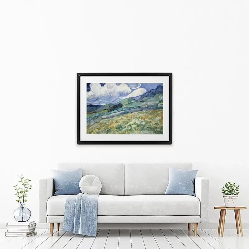 Landscape From Saint Remy Framed Art Print Landscape From Saint Remy Framed Art Print wall art product Vincent Van Gogh