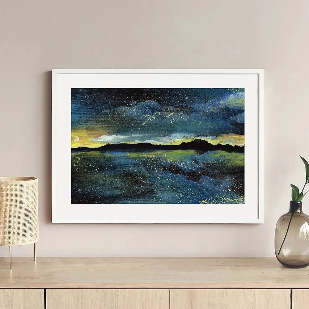 Landscape Sea At Night Framed Art Print Landscape Sea At Night Framed Art Print wall art product Kretsu Nataliya / Shutterstock