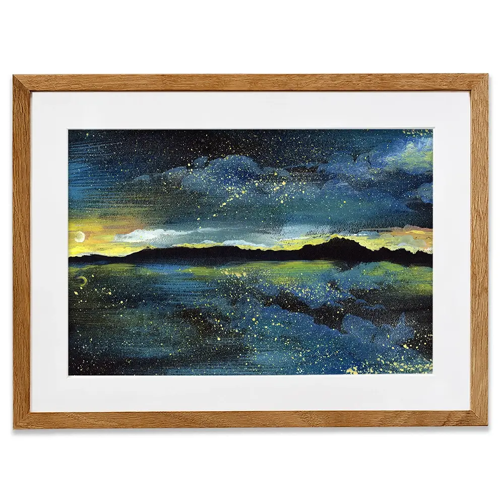 Landscape Sea At Night Framed Art Print Landscape Sea At Night Framed Art Print wall art product Kretsu Nataliya / Shutterstock