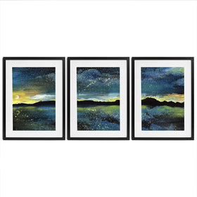 Landscape Sea At Night Framed Art Print Trio Landscape Sea At Night Framed Art Print Trio wall art product Kretsu Nataliya / Shutterstock