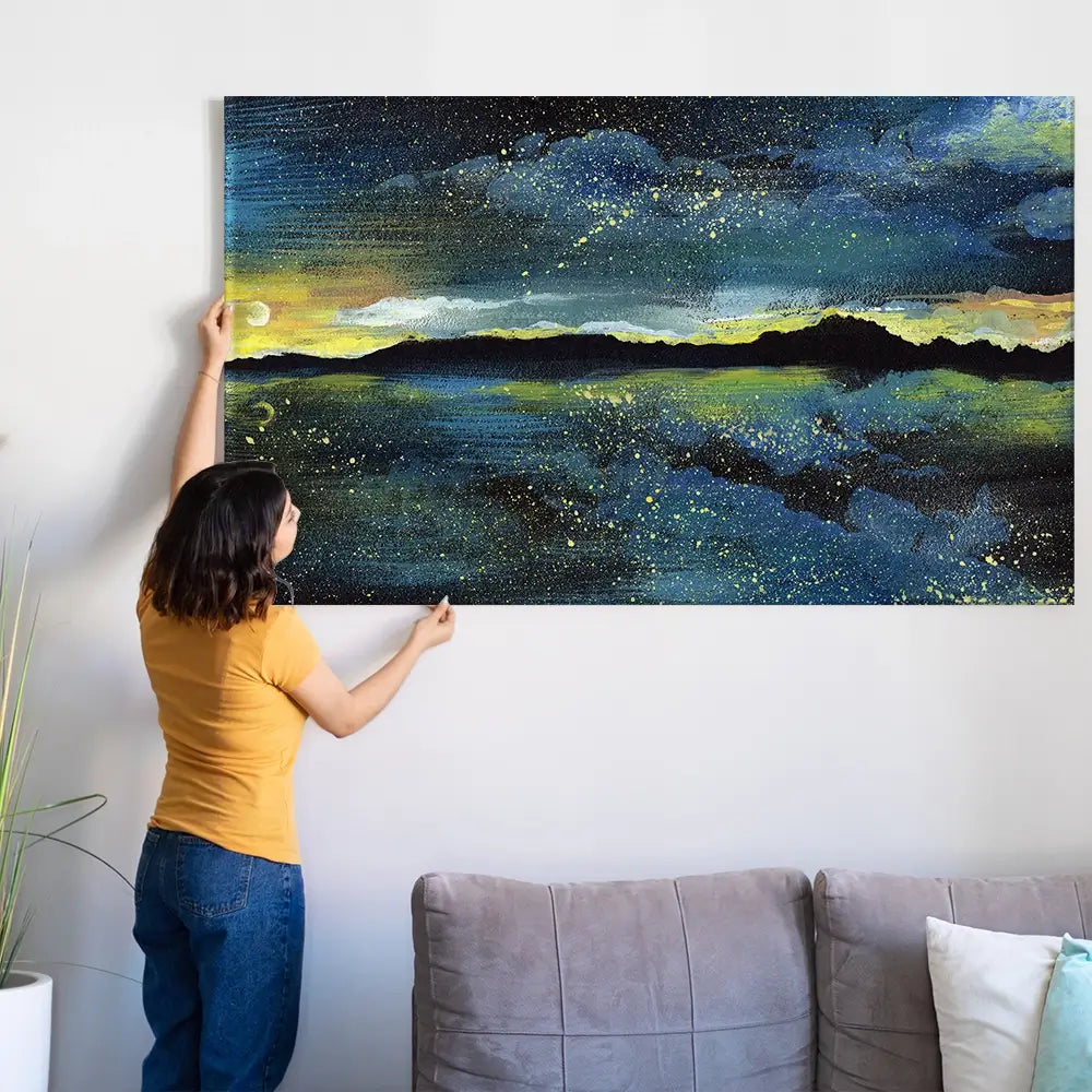 Landscape Sea At Night Oversized Canvas Print Landscape Sea At Night Oversized Canvas Print wall art product Kretsu Nataliya / Shutterstock