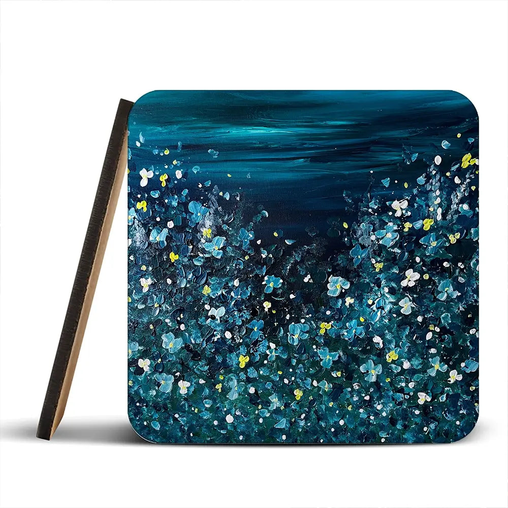 Late December Coaster Set Rainbow Soul Tree Coaster Set | Rainbow Soul Tree Art Coasters wall art product Charlotte Anna Reed