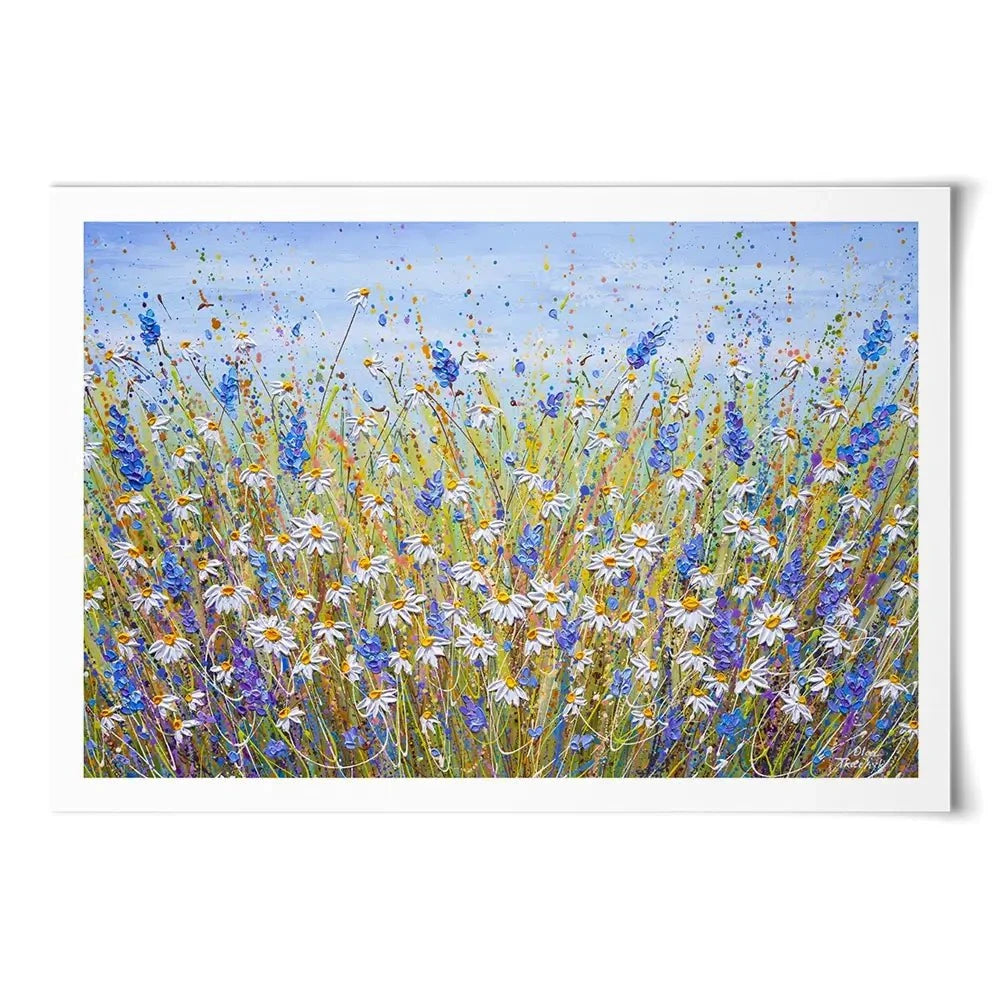 Lavender And Daisies Art Print Lavender And Daisies Art Print wall art product Olga Tkachyk