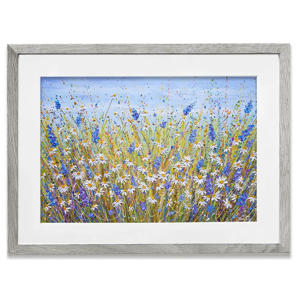 Lavender And Daisies Framed Art Print Lavender And Daisies Framed Art Print wall art product Olga Tkachyk